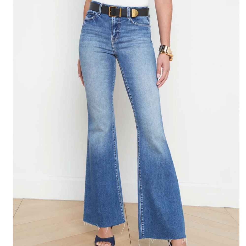 L'AGENCE Blue Flare & Wide Leg Jeans